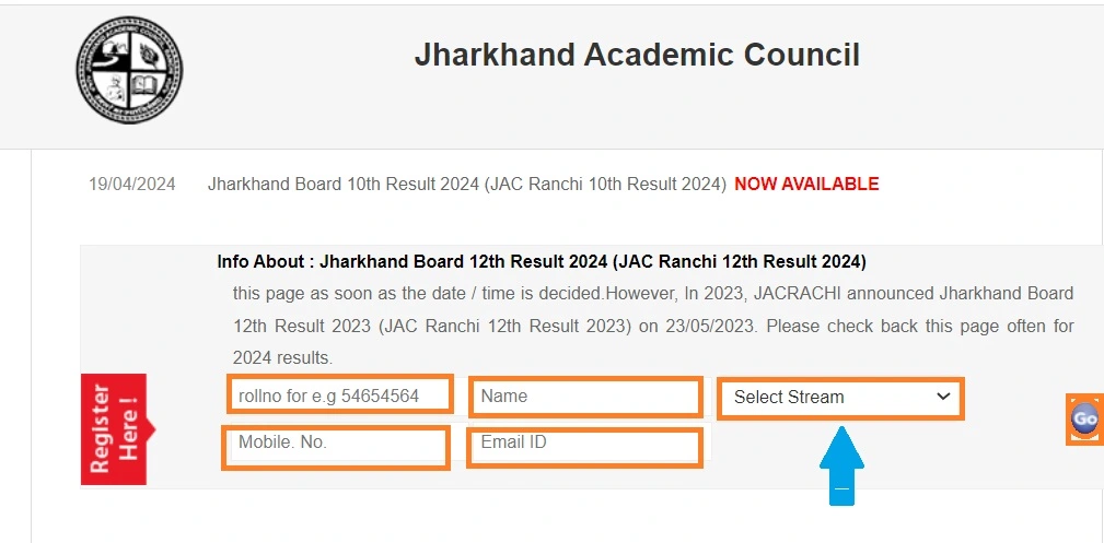 JAC Class 12th Results 2024 Check By Name