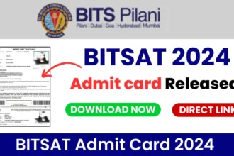 Bitsat Admit Card 2024