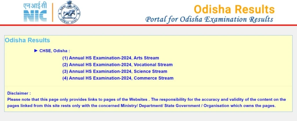 Odisha Board 12Th Result Official Website
