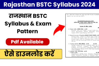 Rajasthan Bstc Syllabus 2024 Pdf In Hindi